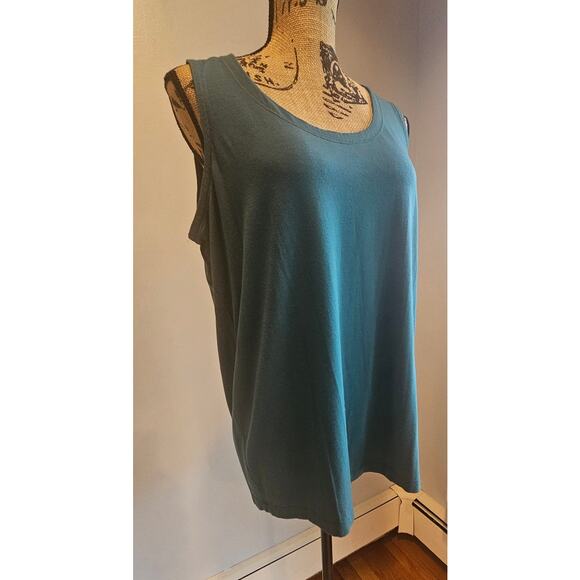 Eileen Fisher Sleeveless Blouse Tank Top Green, Sz L, Excellent Condition - Picture 6 of 7